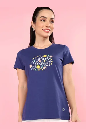 dollar Women Printed Cowl Neck T-shirt