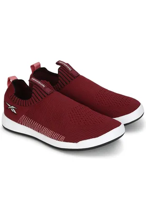 Reebok Women Maroon Mesh Walking Slip On Shoes