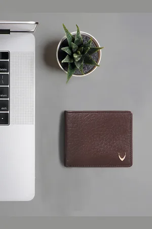 Hidesign Men Brown Textured Leather Two Fold Wallet