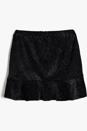 Koton Girls Embellished A-Line Slip-On Mini Skirt