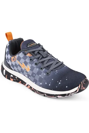 Campus Unisex Kids Grey Mesh Running Non-Marking Shoes