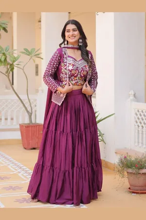 Ethnic Yard Embroidered Ready to Wear Lehenga & Blouse With Dupatta