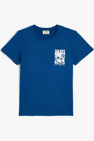 Koton Boys Graphic Printed Round Neck Cotton T-shirt