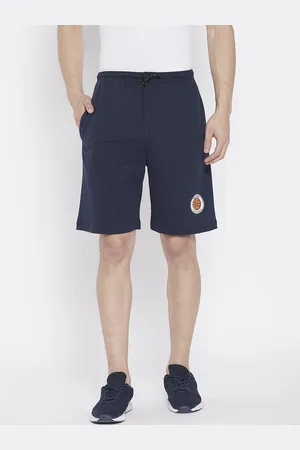 Wear Your Mind Men Navy Blue Mid-Rise Sports Shorts