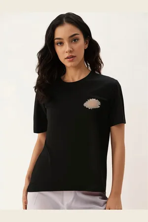 DressBerry Women Printed Applique T-shirt