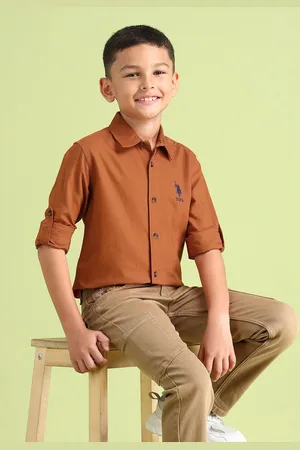 Ralph Lauren Boys Spread Collar Pure Cotton Casual Shirt