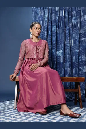Taavi A-Line Gathered Festive Kurta With Jacket