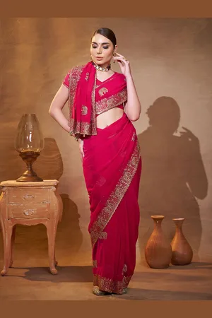 Kalista Ethnic Motifs Zari Satin Saree