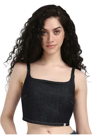Calvin Klein Women Solid Shoulder Straps Cotton Top