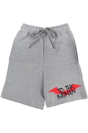 Wear Your Mind Boys Grey Batman Printed Regular Shorts