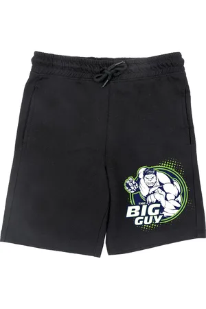 Wear Your Mind Boys Black Superhero Printed Hulk Shorts