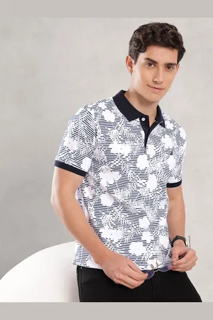 Nautica Floral Printed Polo Collar Pure Cotton T-shirt