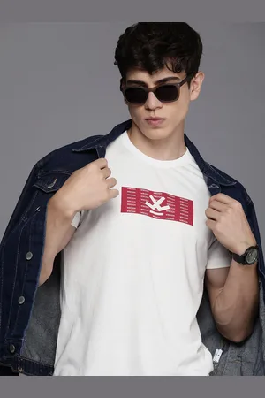 WROGN Men Brand Logo Printed Slim Fit T-shirt