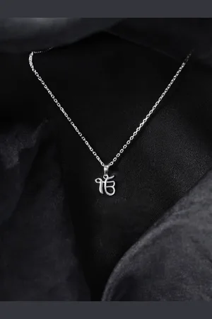 CLARA 929 Sterling Silver Rhodium-Plated Contemporary Pendants With Chain