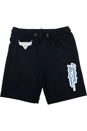 Wear Your Mind Boys Navy Blue Printed Regular Fit Regular Shorts