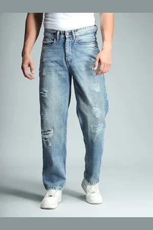 High Star Men Highly Distressed Light Fade Stretchable Jeans