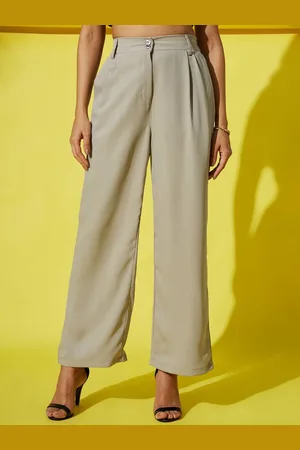 Corsica Women Loose Fit High-Rise Pleated Trousers