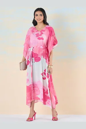 Liva Floral Print Kimono Sleeve Liva Kaftan Top