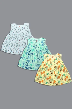 Born Pack Of 2 Girl Graphic Print Fit & Flare Dress
