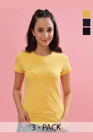 dollar Pack Of 3 Regular Fit Cotton T-shirt