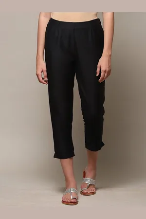 Biba Women Relaxed Straight Leg Straight Fit Cropped Trouser