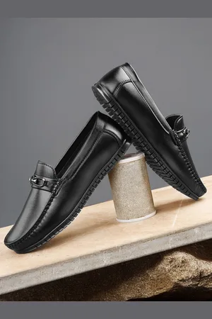 WOAKERS Men Colourblocked Leather Driving Shoes