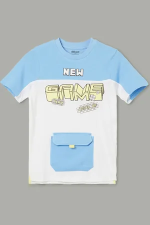 Lifestyle Boys Colourblocked Round Neck Cotton T-shirt
