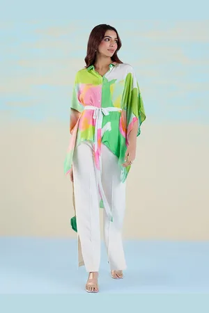 Liva Floral Print Liva Kaftan Top
