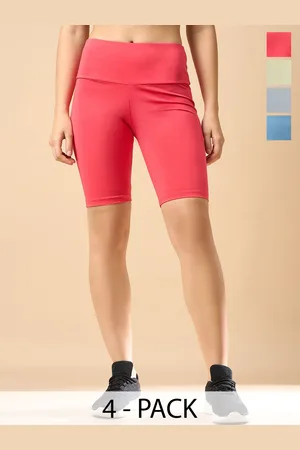 Color Capital Women Pack Of 4 High Waisted Cycling Tights