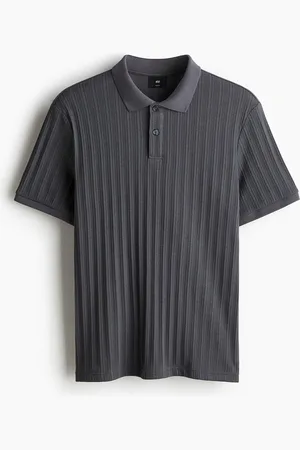 H&M Slim Fit Textured Jersey Polo Shirt