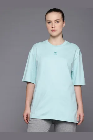 adidas Drop-Shoulder Sleeves Pure Cotton Oversized ESS BOYFR T-shirt