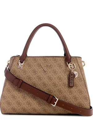 Guess Women Brand Logo Printed Structured Handheld Bag
