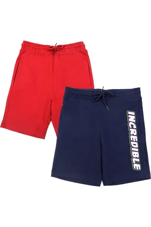 Wear Your Mind Boys Red & Navy Blue Pack of 2 Shorts