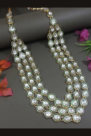 I Jewels Men Gold Plated Tear Drop Shape Necklace