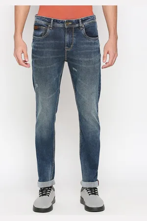 Being Human Men Slim Fit Low Distress Heavy Fade Jeans