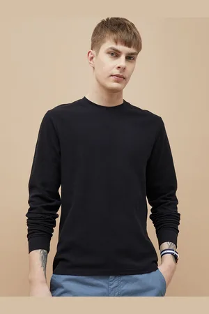 Lifestyle Men Striped Raw Edge T-shirt