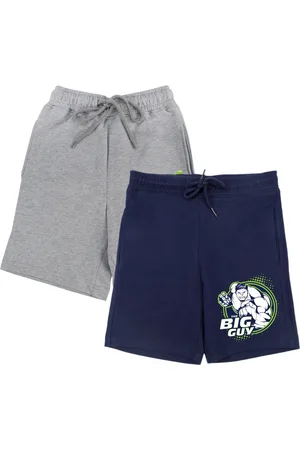 Wear Your Mind Boys Set Of 2 Navy Blue &Grey Shorts