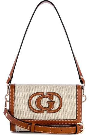 Guess Women Textured Structured Cotton Shoulder Bag