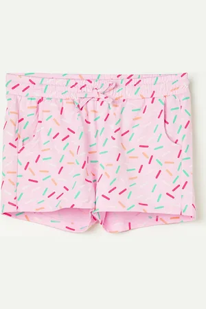 Lifestyle Girls Abstract Printed Pure Cotton Shorts