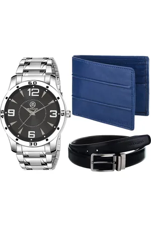 MARKQUES Men Multi Solid Metal & Leather Accessory Gift Set