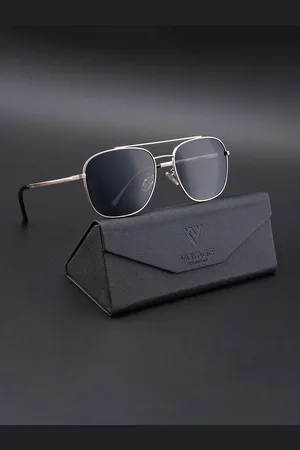 VOYAGE Unisex Black Lens & Gold-Toned Wayfarer Sunglasses with Polarised Lens