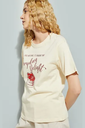 Max Collection Women Graphic Printed Round Neck Cotton T-shirt