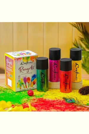 eCraftIndia Pack of 4 Starch Gulal Holi Colours