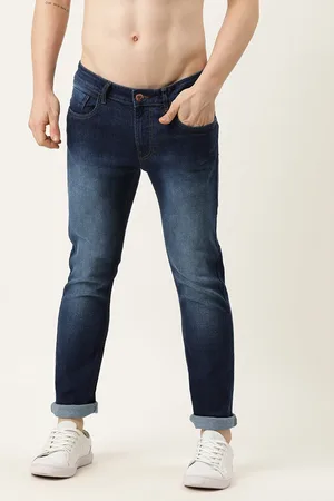 Flying Machine Men Navy Blue Slim Tapered Fit Michael Light Fade Stretchable Jeans