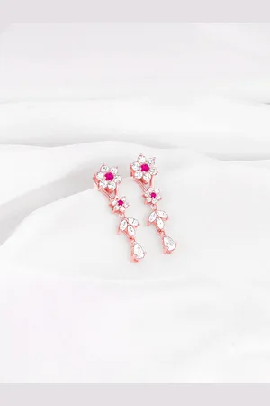 GIVA Rose Gold-Plated Contemporary Stud Earrings