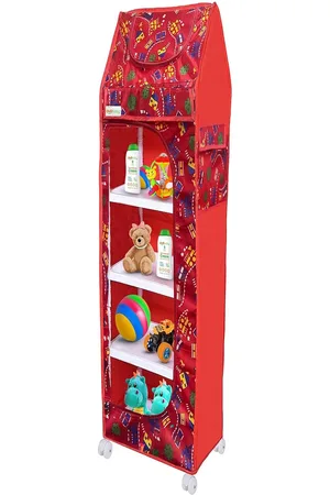 OyO Baby Kids Red Portable Wardrobe With Wheels
