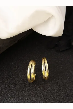 DressBerry Women Gold-plated Alloy Circular-Shaped Half Hoop Earrings
