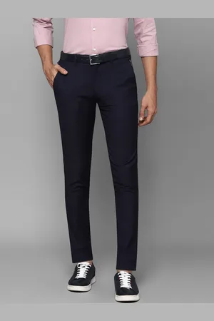 Louis Philippe Men Navy Blue Slim Fit Trousers