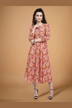 Moda Rapido Floral Print Applique Fit & Flare Dress