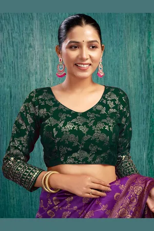 Kalini Women Woven Design Padded Saree Blouse